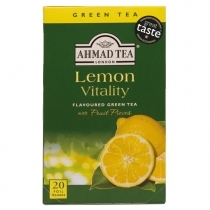 ZAĻĀ TĒJA AHMAD LEMON GREEN TEA, MAISIŅOS FOLIJA APLOKSNĒS (007535) JN