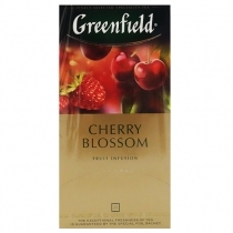 AUGĻU TĒJA GREENFIELD CHERRY BLOSSOM, MAISIŅOS FOLIJA APLOKSNĒS (015380) JN