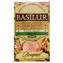 ZAĻĀ TĒJA BASILUR BOUQUET ASSORTED, MAISIŅOS FOLIJA APLOKSNĒS (001121) JN