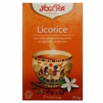 ZĀĻU TĒJA YOGI TEA LICORICE, MAISIŅOS PAPĪRA APLOKSNĒS (400207) JN