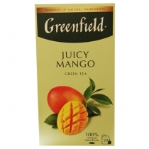 ZAĻĀ TĒJA GREENFIELD JUICY MANGO, MAISIŅOS PAPĪRA APLOKSNĒS (017933) JN