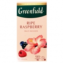 ZĀĻU TĒJA GREENFIELD RIPE RASBERRY, MAISIŅOS PAPĪRA APLOKSNĒS (017896) JN