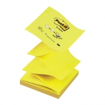 PIEZĪMJU LĪMLAPIŅAS POST-IT Z-VEIDA 76x76mm 3M DZELTENAS (3MR330)